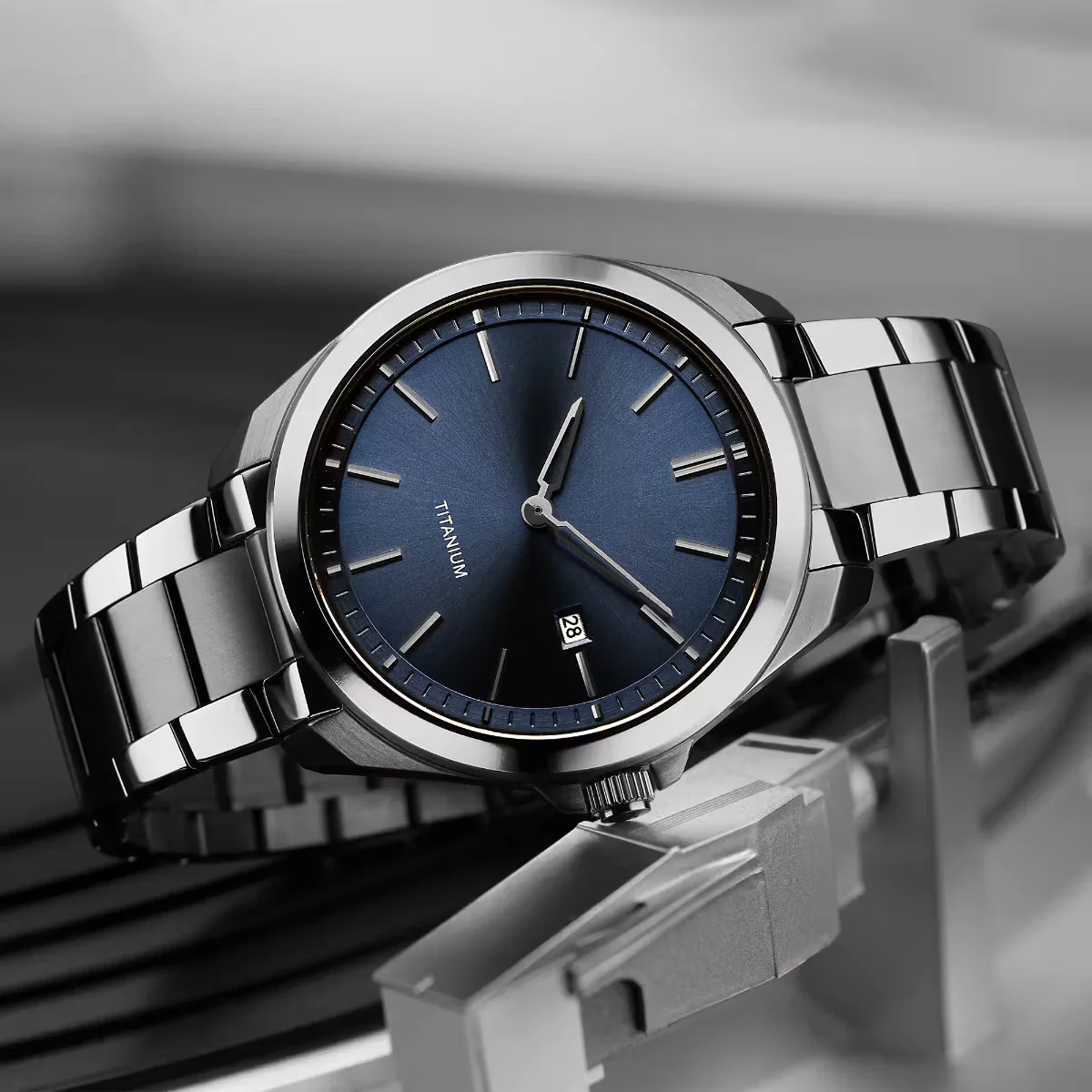 Grade 2 commercially pure titanium watch case components